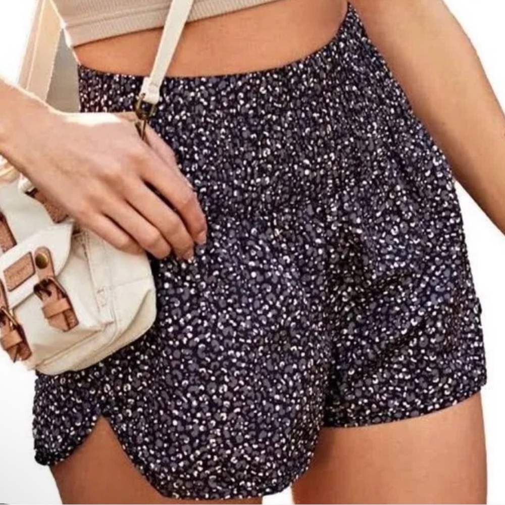 Free People Movement the way home athletic shorts cheetah leopard print S small